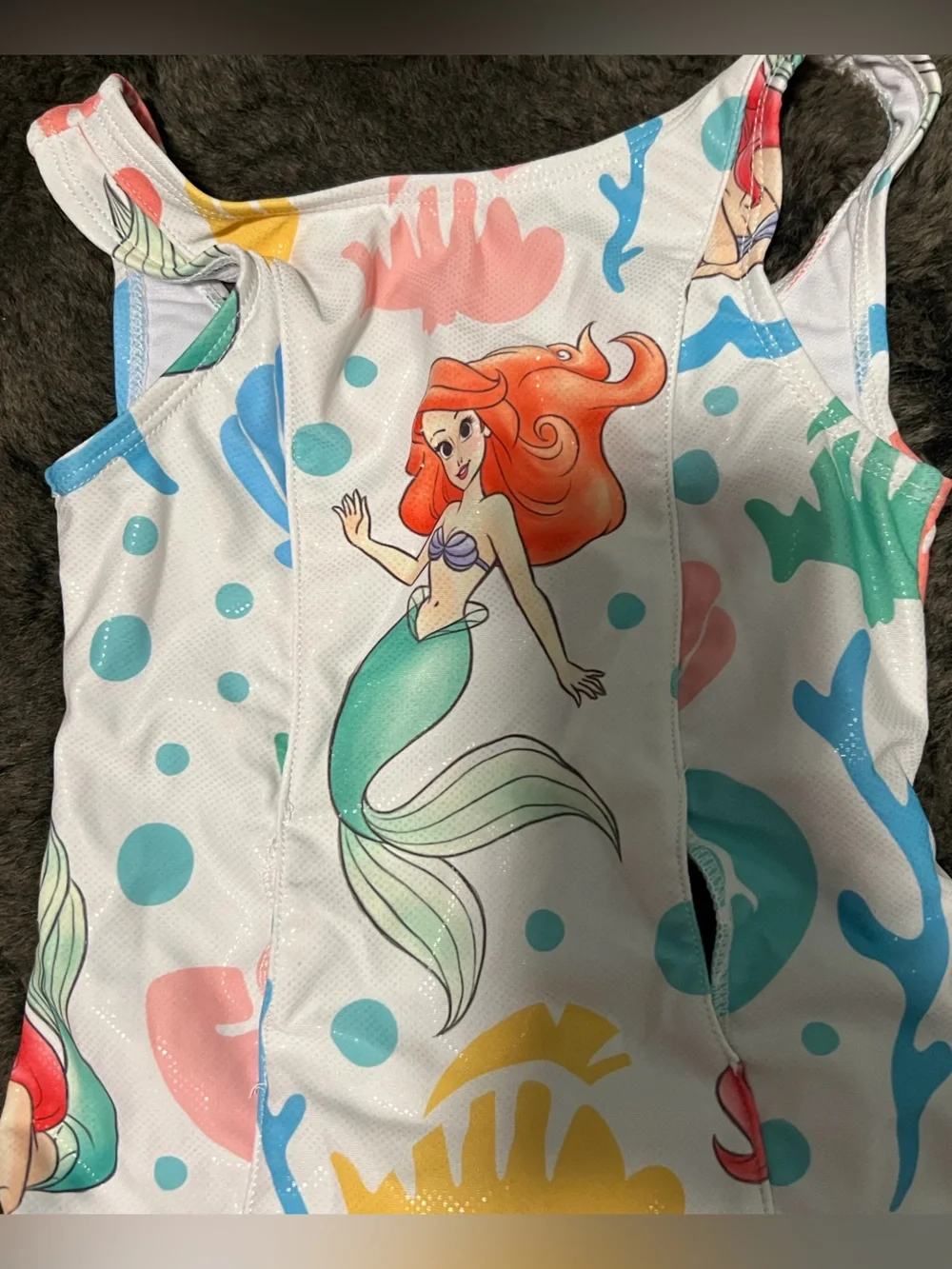 Girls Disney Ariel Mermaid One-Piece Swimsuit Size 4